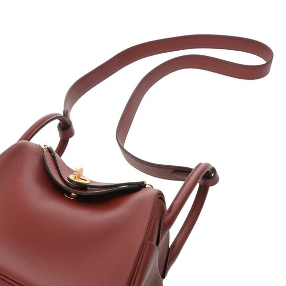 HERMES Lindy Mini 2 Rouge H shoulder bag - Picture 4 of 10